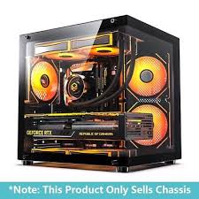 PADO YL M-ATX Gaming PC Case Desktop 270° Sea View Room Computer Case Without A-pillar Double-Sided Transparent PC Gamer Cabinet PC Case